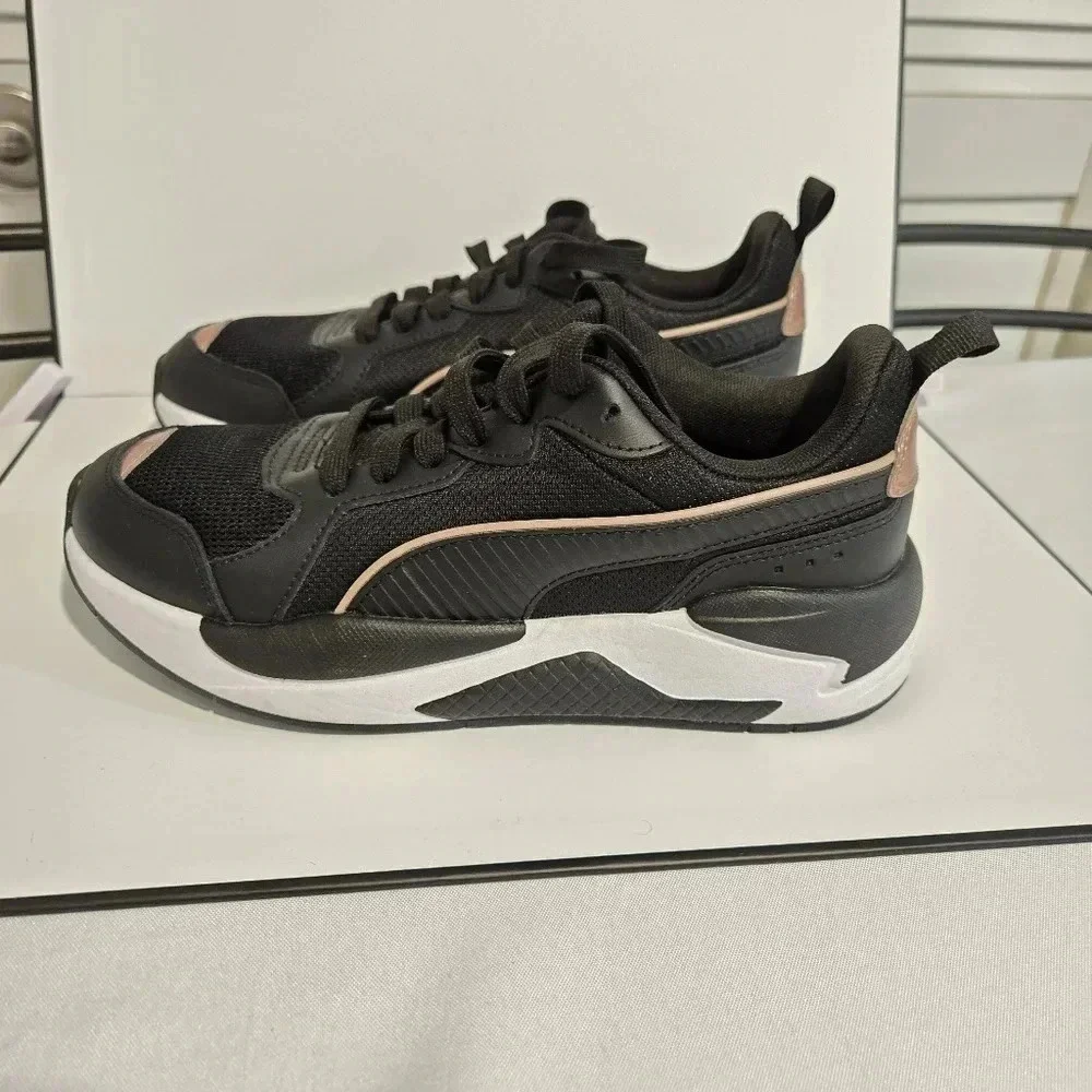 Puma Black and Rose Gold Sneakers – Stylish and Sporty